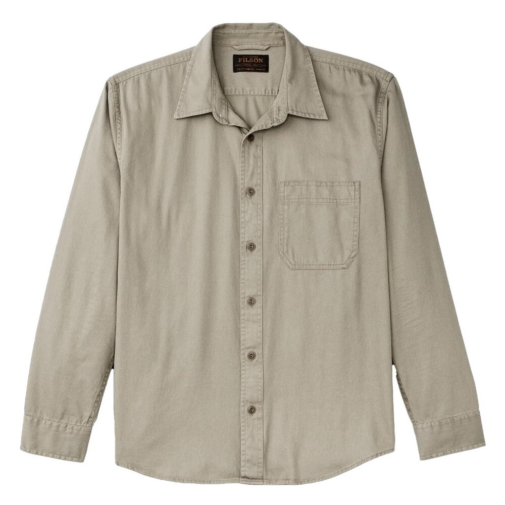 Filson Men’s Durable Drill Chino 100% Cotton Midweight Button-Up Work Shirt M